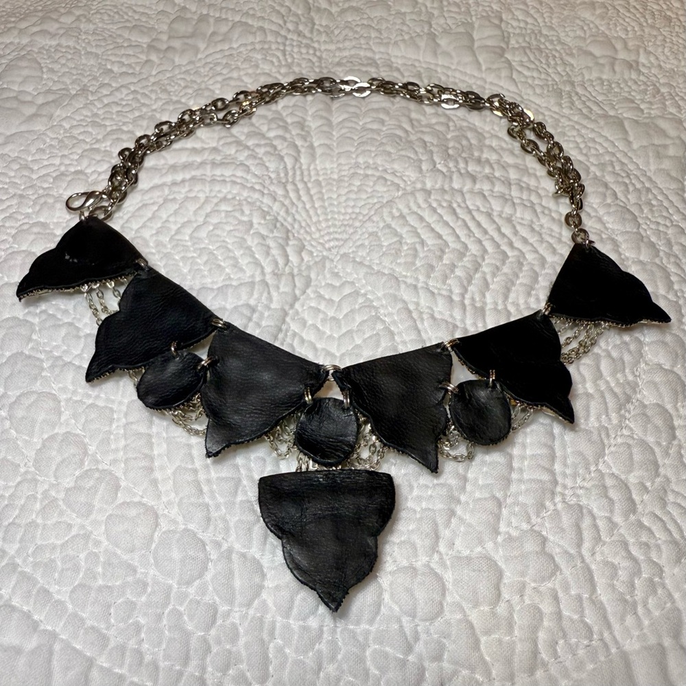 Suzanna Dai Crystal Statement Necklace Wedding Guest Jewelry Adjustable 27” - Picture 5 of 7